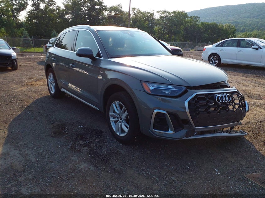 2024 Audi Q5 VIN WA1GAAFY7R2126480 IAAI salvage auction — LEFT FRONT, Salvage (New Jersey), sold $13,200 on 2026-07-30 (photo 1)