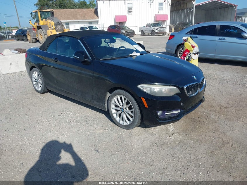 2016 BMW 2er VIN WBA1K9C56GV710234 IAAI salvage auction — LEFT SIDE, Rebuildable (Florida), sold $3,975 on 2026-08-11 (photo 1)