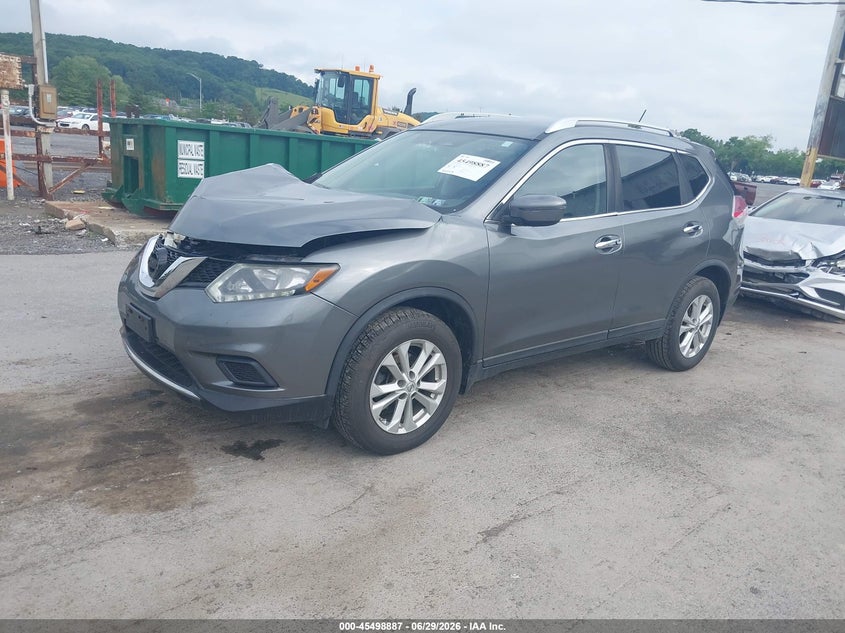 2016 Nissan Rogue VIN KNMAT2MV0GP653135 IAAI salvage auction — RIGHT FRONT, Salvage (Pennsylvania), sold $1,200 on 2026-07-22 (photo 2)