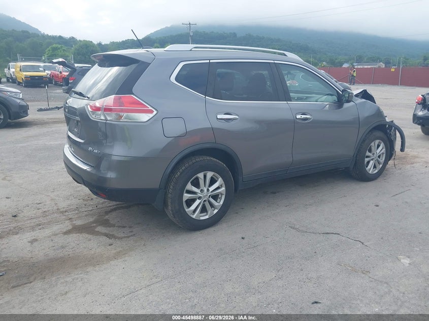 2016 Nissan Rogue VIN KNMAT2MV0GP653135 IAAI salvage auction — RIGHT FRONT, Salvage (Pennsylvania), sold $1,200 on 2026-07-22 (photo 4)
