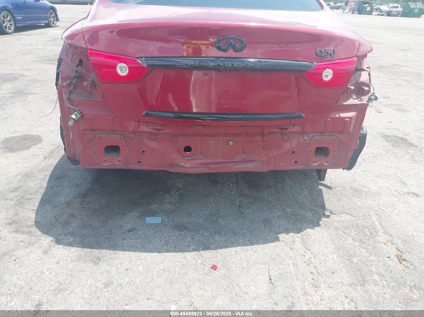 2014 Infiniti Q50 VIN JN1BV7AR2EM695410 IAAI salvage auction — REAR END, Rebuildable (Florida), sold $1,950 on 2026-07-18 (photo 6)