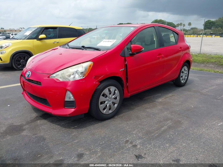 2014 Toyota Prius c VIN JTDKDTB36E1083182 IAAI salvage auction — LEFT FRONT, Rebuildable (Florida), sold $1,500 on 2026-07-30 (photo 2)