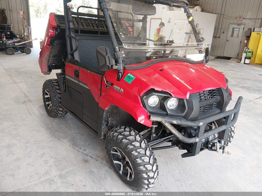2019 Kawasaki VIN RGSW643A9KB140923 IAAI salvage auction — FRONT & REAR, Bill Of Sale (Wisconsin), sold $2,150 on 2026-07-14 (photo 1)