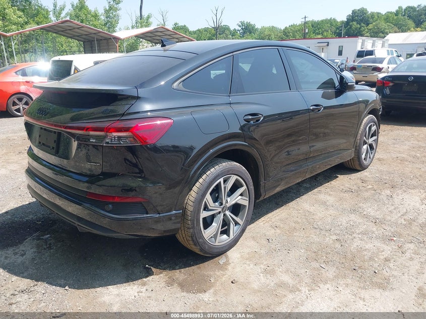 2023 Audi Q4 sportback e-tron VIN WA142BFZ1PP069076 IAAI salvage auction — FRONT END, Salvage - Greater Than 75% (Maryland), sold $14,500 on 2026-07-30 (photo 4)