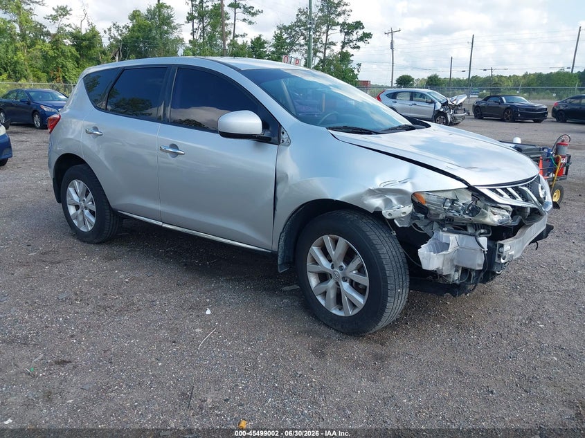2013 Nissan Murano VIN JN8AZ1MU6DW200241 IAAI salvage auction — FRONT END, Rebuildable (Florida), sold $350 on 2026-07-14 (photo 1)