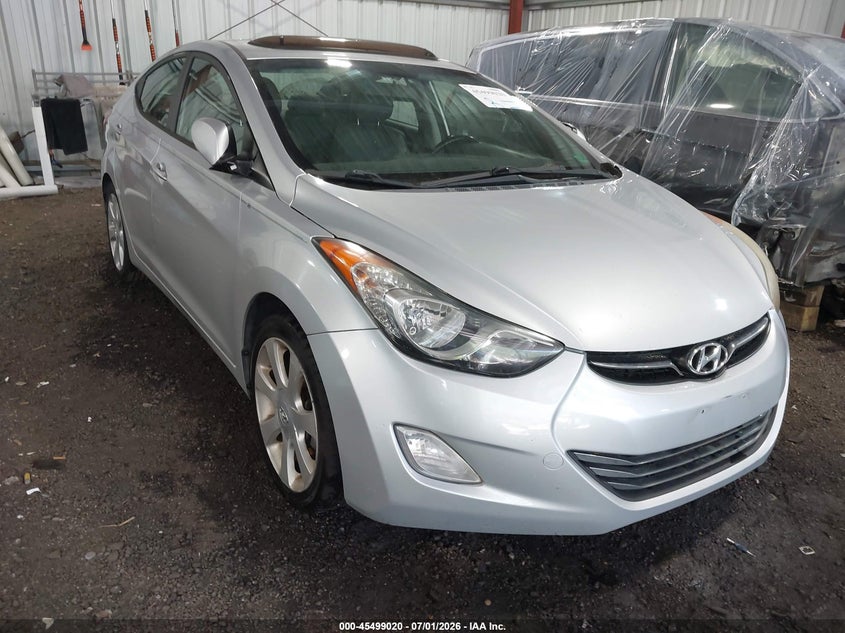 2013 Hyundai Elantra VIN KMHDH4AE1DU837085 IAAI salvage auction — THEFT, Clear (Virginia), sold $1,100 on 2026-07-19 (photo 1)