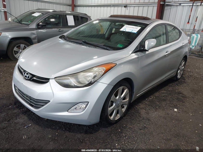2013 Hyundai Elantra VIN KMHDH4AE1DU837085 IAAI salvage auction — THEFT, Clear (Virginia), sold $1,100 on 2026-07-19 (photo 2)