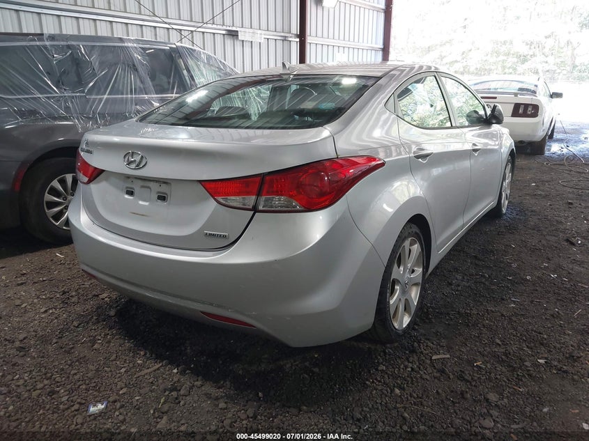 2013 Hyundai Elantra VIN KMHDH4AE1DU837085 IAAI salvage auction — THEFT, Clear (Virginia), sold $1,100 on 2026-07-19 (photo 4)