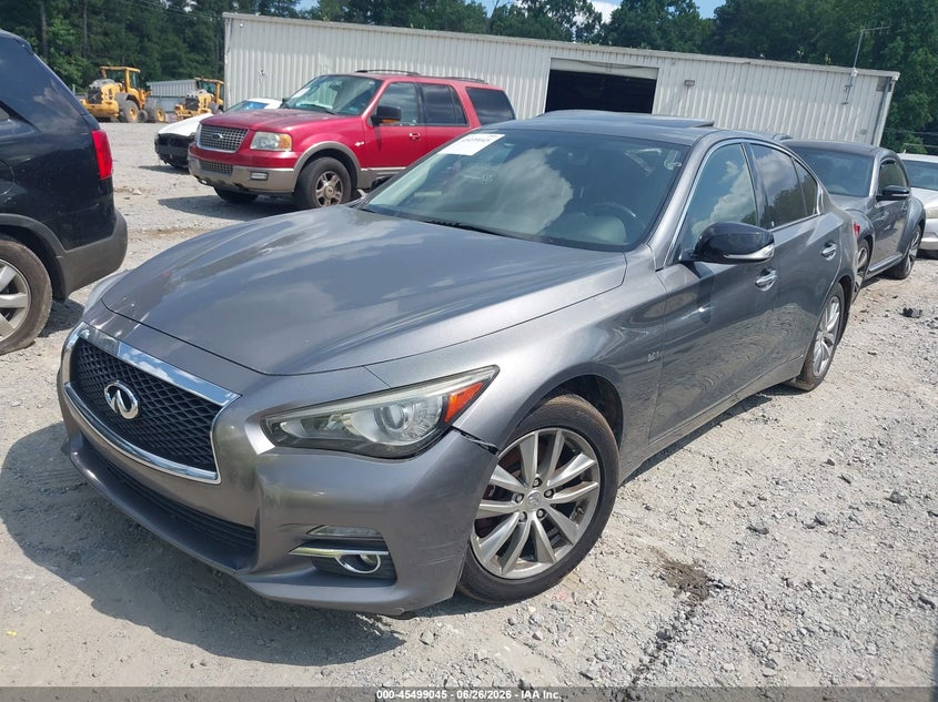 2016 Infiniti Q50 VIN JN1EV7AR9GM345305 IAAI salvage auction — FRONT & REAR, Repossession Paperwork (Georgia), sold $550 on 2026-07-21 (photo 2)