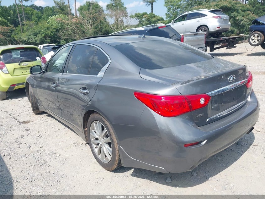 2016 Infiniti Q50 VIN JN1EV7AR9GM345305 IAAI salvage auction — FRONT & REAR, Repossession Paperwork (Georgia), sold $550 on 2026-07-21 (photo 3)