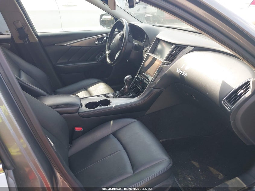 2016 Infiniti Q50 VIN JN1EV7AR9GM345305 IAAI salvage auction — FRONT & REAR, Repossession Paperwork (Georgia), sold $550 on 2026-07-21 (photo 5)