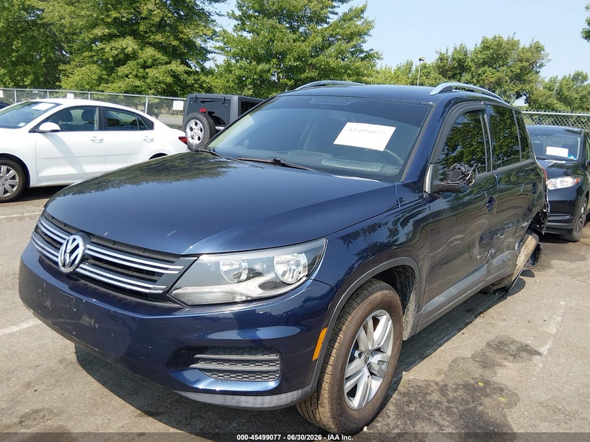 2012 Volkswagen Tiguan VIN WVGAV7AX0CW546532 IAAI salvage auction — REAR END, Salvage (New Jersey), sold $500 on 2026-08-17 (photo 2)