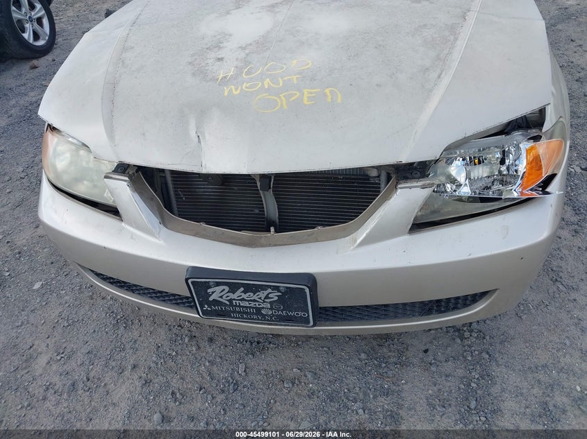 2001 Mazda Protege VIN JM1BJ225010413838 IAAI salvage auction — FRONT END, Salvage (South Carolina), sold $50 on 2026-07-28 (photo 6)