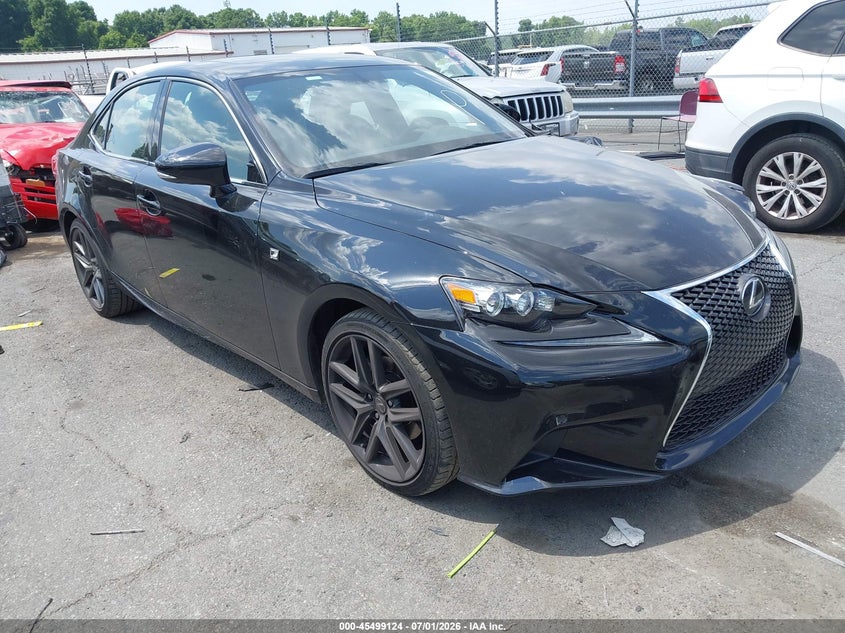 2015 Lexus Is VIN JTHBF1D24F5082480 IAAI salvage auction — LEFT FRONT, Salvage (North Carolina), sold $6,800 on 2026-07-23 (photo 1)