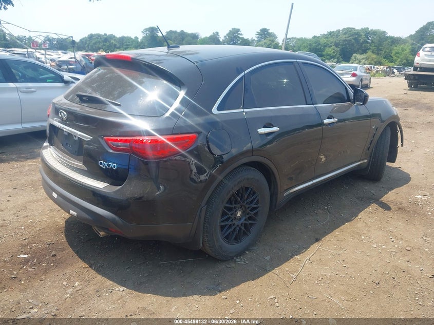 2016 Infiniti Qx70 VIN JN8CS1MW9GM750452 IAAI salvage auction — FRONT END, Salvage Title, sold $1,500 on 2026-07-28 (photo 4)