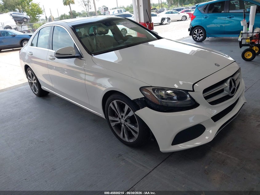 2016 Mercedes-benz C-klasse VIN WDDWF4JB0GR141825 IAAI salvage auction — FRONT END, Rebuildable (Florida), sold $4,000 on 2026-07-29 (photo 1)