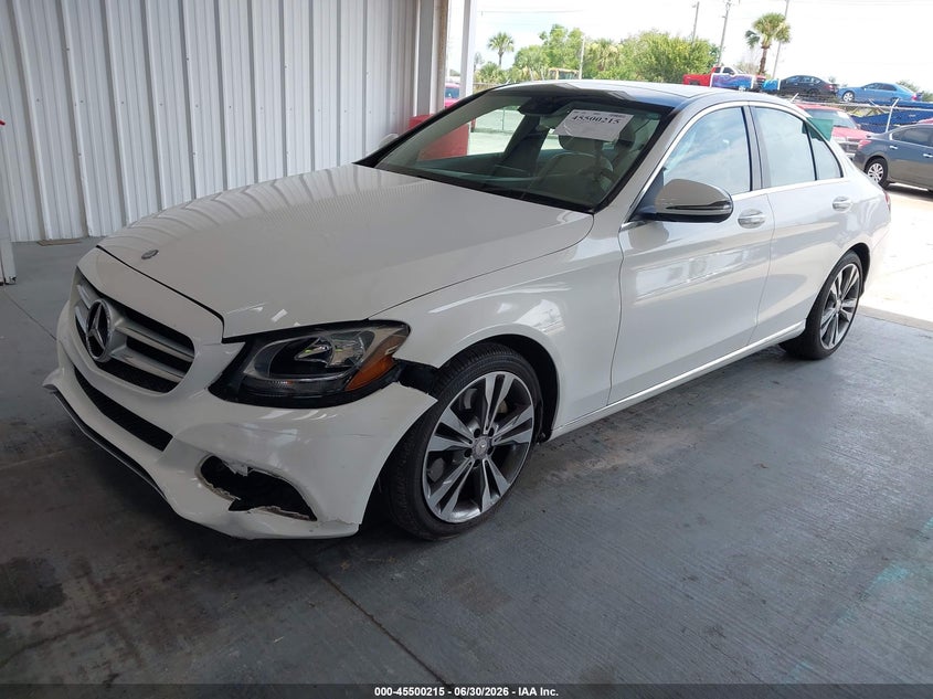 2016 Mercedes-benz C-klasse VIN WDDWF4JB0GR141825 IAAI salvage auction — FRONT END, Rebuildable (Florida), sold $4,000 on 2026-07-29 (photo 2)