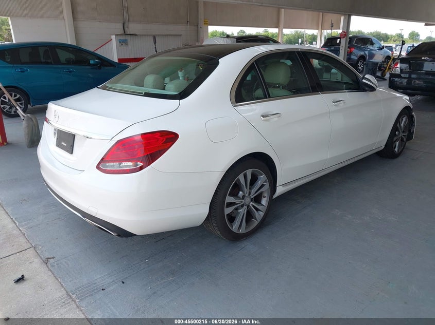 2016 Mercedes-benz C-klasse VIN WDDWF4JB0GR141825 IAAI salvage auction — FRONT END, Rebuildable (Florida), sold $4,000 on 2026-07-29 (photo 4)