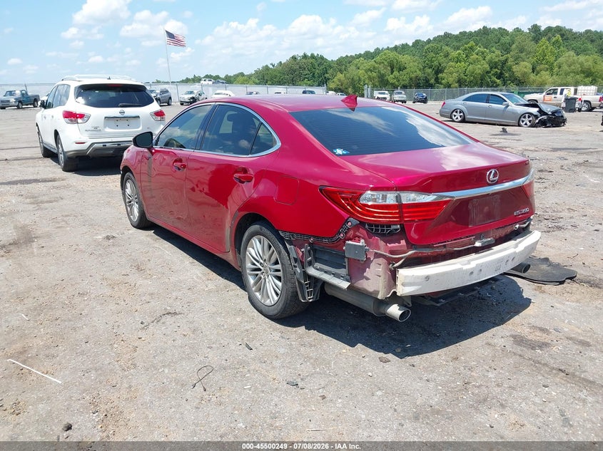 2015 Lexus ES VIN JTHBK1GG9F2166704 IAAI salvage auction — FRONT & REAR, Salvage (Mississippi), sold $2,900 on 2026-07-29 (photo 3)