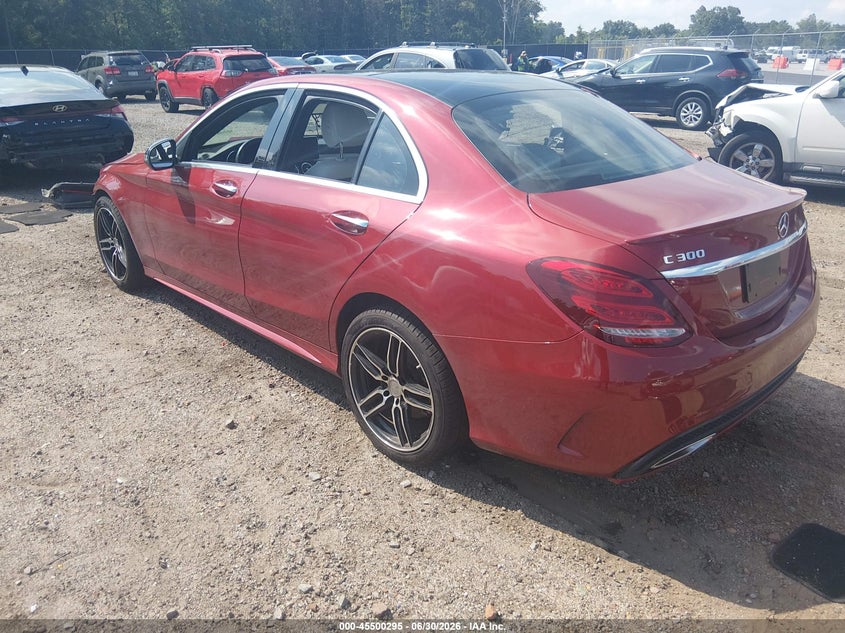 2018 Mercedes-benz C class VIN 55SWF4KBXJU274015 IAAI salvage auction — FRONT END, Clear (South Carolina), sold $7,800 on 2026-08-12 (photo 3)