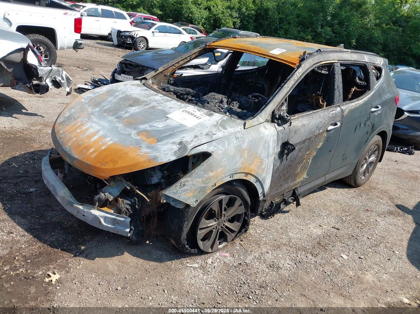 2013 Hyundai Santa fe VIN 5XYZUDLB4DG052795 IAAI salvage auction — TOTAL BURN, Bill Of Sale Destruction Only - Salvage (Ohio), sold $25 on 2026-07-28 (photo 2)