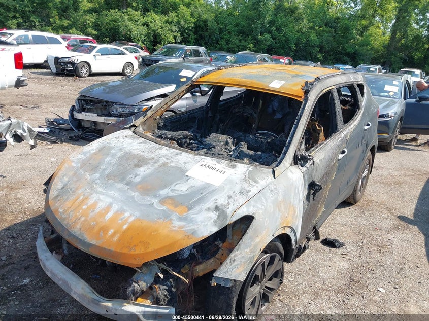 2013 Hyundai Santa fe VIN 5XYZUDLB4DG052795 IAAI salvage auction — TOTAL BURN, Bill Of Sale Destruction Only - Salvage (Ohio), sold $25 on 2026-07-28 (photo 6)