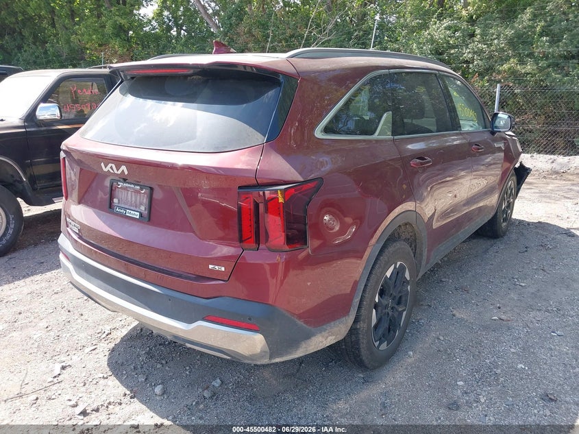 2024 Kia Sorento VIN 5XYRLDJC5RG293688 IAAI salvage auction — FRONT END, Salvage Title, sold $9,100 on 2026-07-29 (photo 4)