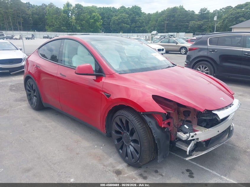2023 Tesla Model y VIN 7SAYGDEF5PF670144 IAAI salvage auction — FRONT END, Clear (Georgia), sold $7,725 on 2026-07-15 (photo 1)