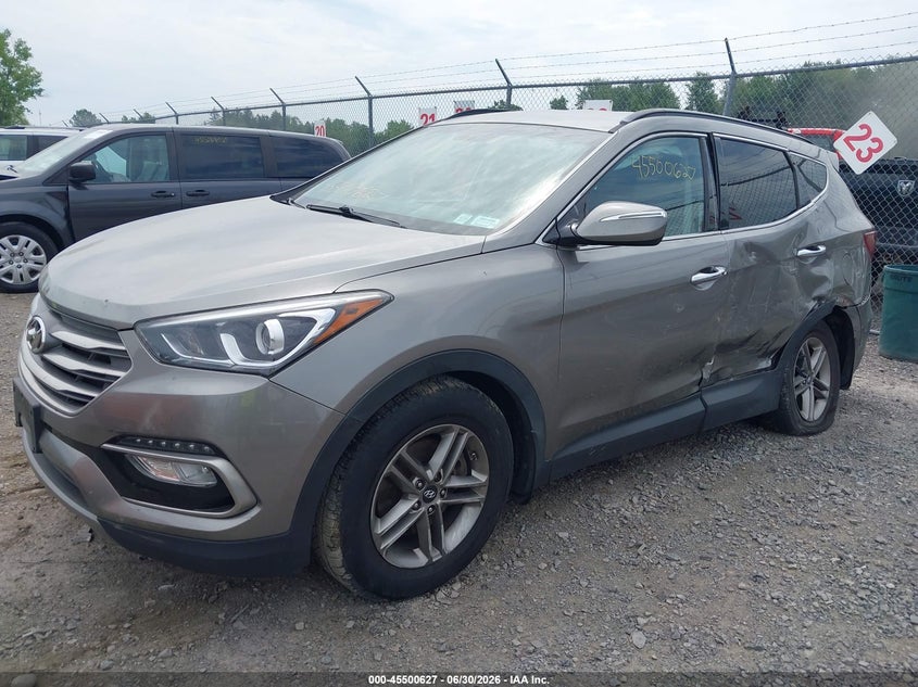 2018 Hyundai Santa fe VIN 5XYZUDLB6JG535846 IAAI salvage auction — LEFT REAR, Mv-907A (New York), sold $725 on 2026-07-23 (photo 2)
