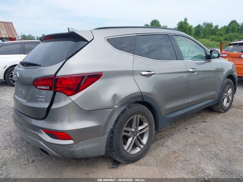 2018 Hyundai Santa fe VIN 5XYZUDLB6JG535846 IAAI salvage auction — LEFT REAR, Mv-907A (New York), sold $725 on 2026-07-23 (photo 4)