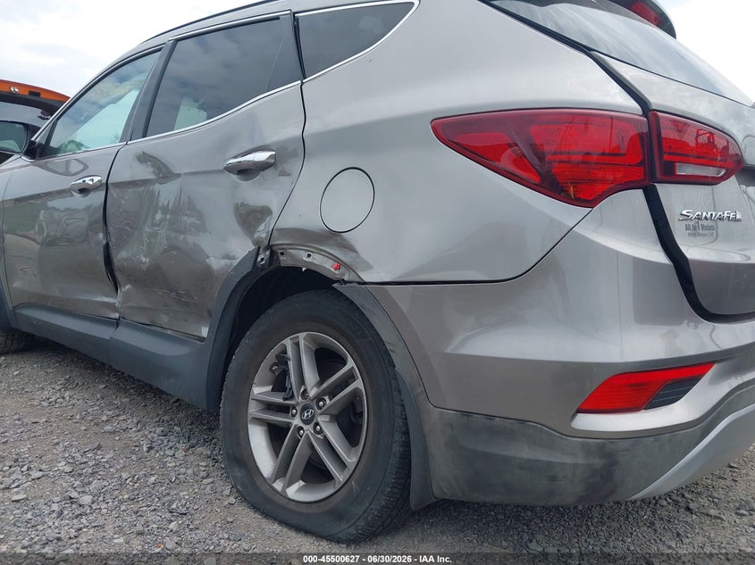 2018 Hyundai Santa fe VIN 5XYZUDLB6JG535846 IAAI salvage auction — LEFT REAR, Mv-907A (New York), sold $725 on 2026-07-23 (photo 6)