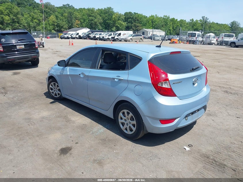 2014 Hyundai Accent VIN KMHCT5AE0EU187103 IAAI salvage auction — LEFT SIDE, Salvage - Greater Than 75% (Maryland), sold $325 on 2026-07-21 (photo 3)