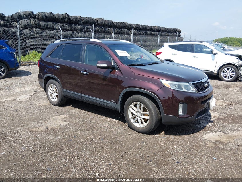 2015 Kia Sorento VIN 5XYKTCA66FG638759 IAAI salvage auction — NORMAL WEAR, Clear (Pennsylvania), sold $1,450 on 2026-07-31 (photo 1)