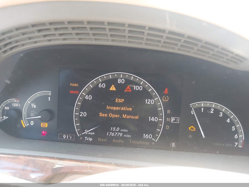 2007 Mercedes-benz S class VIN WDDNG71XX7A039405 IAAI salvage auction — NORMAL WEAR, Clear - Dealer Only (California), sold $425 on 2026-07-28 (photo 7)