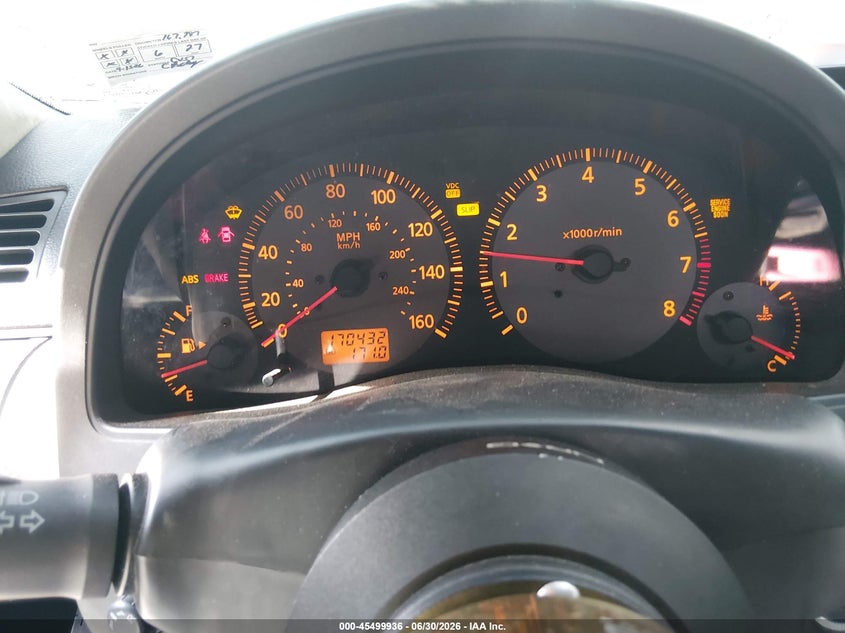 2004 Infiniti G35 VIN JNKCV54E54M811002 IAAI salvage auction — FRONT & REAR, Salvage (Pennsylvania), sold $425 on 2026-07-12 (photo 7)