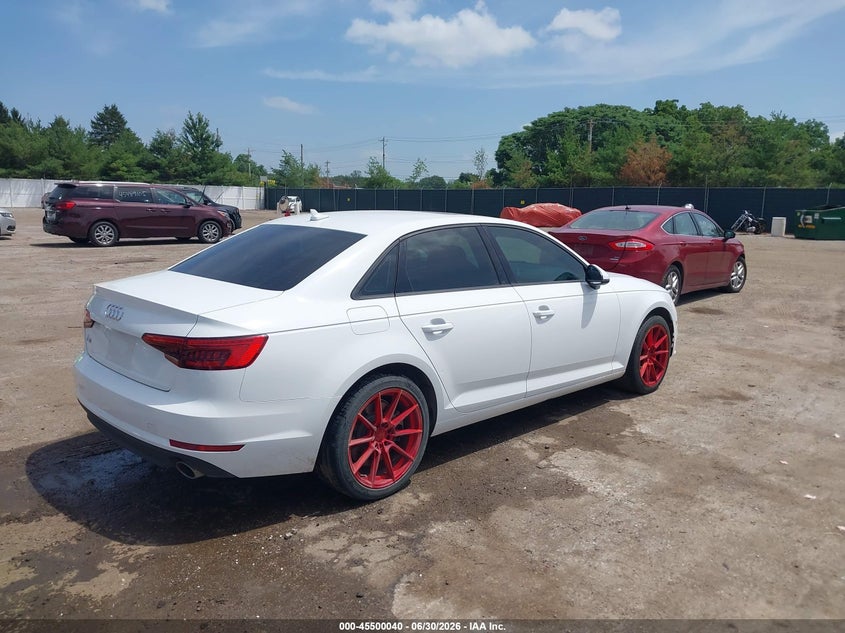 2017 Audi A4 VIN WAUGNAF46HN030986 IAAI salvage auction — LEFT FRONT, Salvage Title, sold $1,750 on 2026-07-26 (photo 4)