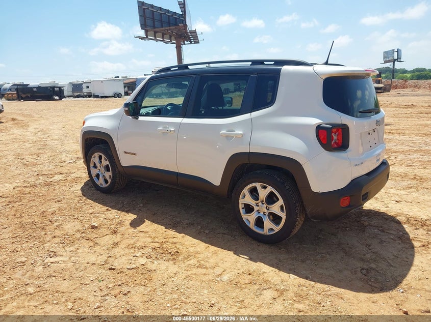 2022 Jeep Renegade VIN ZACNJDD15NPN69390 IAAI salvage auction — HAIL, Salvage Title, sold $7,800 on 2026-08-03 (photo 3)