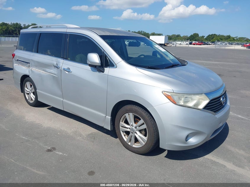 2015 Nissan Quest VIN JN8AE2KP5F9132708 IAAI salvage auction — RIGHT REAR, Rebuildable (Florida), sold $700 on 2026-07-13 (photo 1)