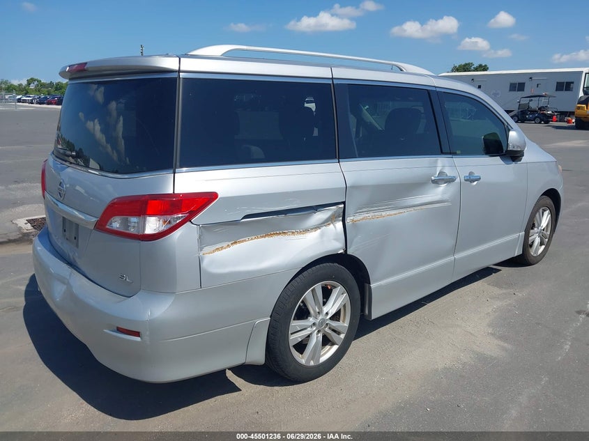 2015 Nissan Quest VIN JN8AE2KP5F9132708 IAAI salvage auction — RIGHT REAR, Rebuildable (Florida), sold $700 on 2026-07-13 (photo 4)