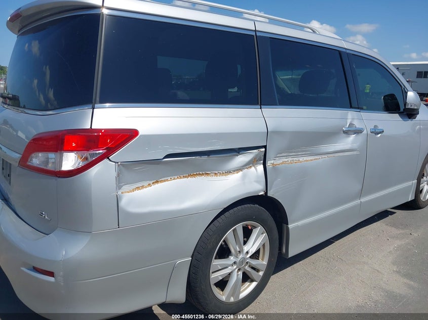 2015 Nissan Quest VIN JN8AE2KP5F9132708 IAAI salvage auction — RIGHT REAR, Rebuildable (Florida), sold $700 on 2026-07-13 (photo 6)
