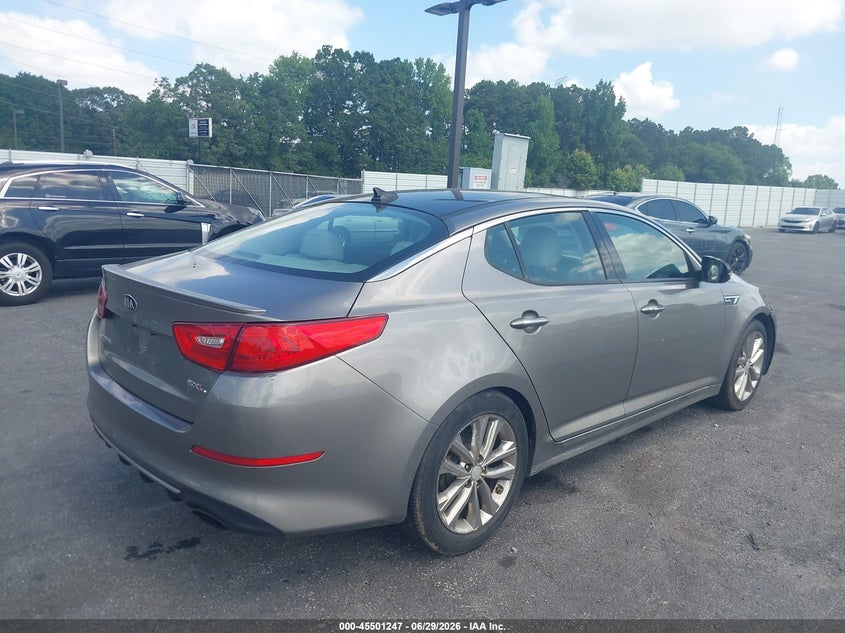 2015 Kia Optima VIN 5XXGR4A67FG376183 IAAI salvage auction — NORMAL WEAR, Clear (Georgia), sold $450 on 2026-07-29 (photo 4)