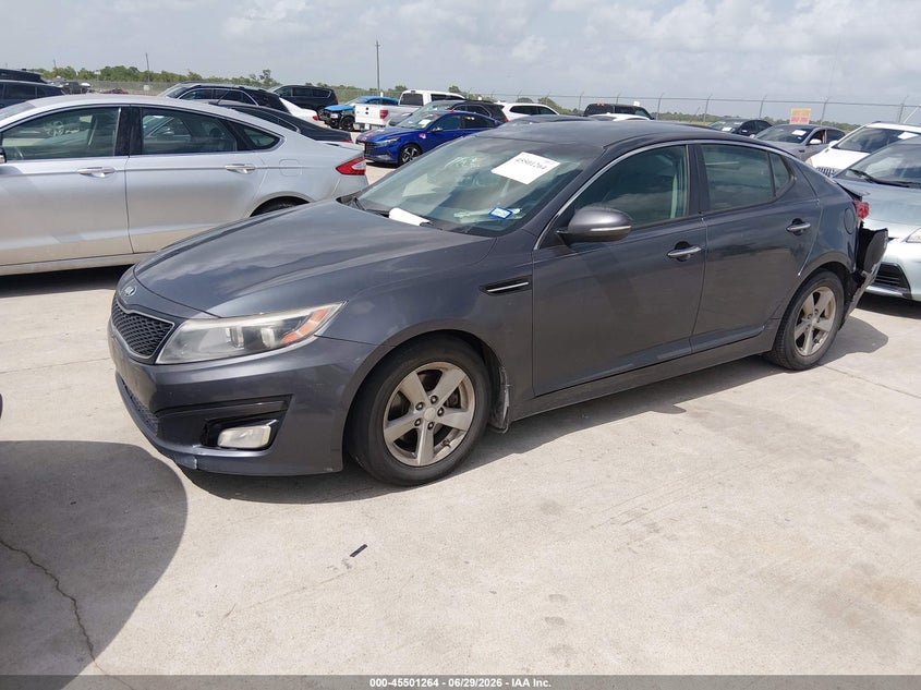2015 Kia Optima VIN KNAGM4A79F5626872 IAAI salvage auction — REAR END, Salvage (Texas), sold $575 on 2026-07-20 (photo 2)