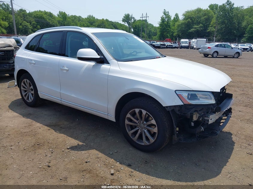 2015 Audi Q5 VIN WA1LFAFP6FA133607 IAAI salvage auction — FRONT END, Salvage Title, sold $2,100 on 2026-07-22 (photo 1)