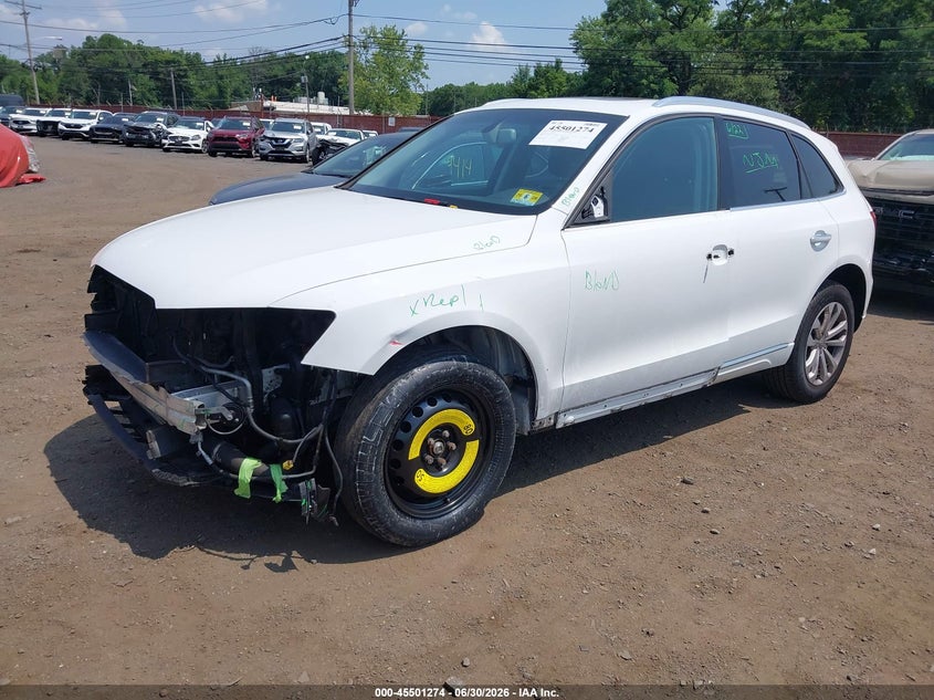 2015 Audi Q5 VIN WA1LFAFP6FA133607 IAAI salvage auction — FRONT END, Salvage Title, sold $2,100 on 2026-07-22 (photo 2)