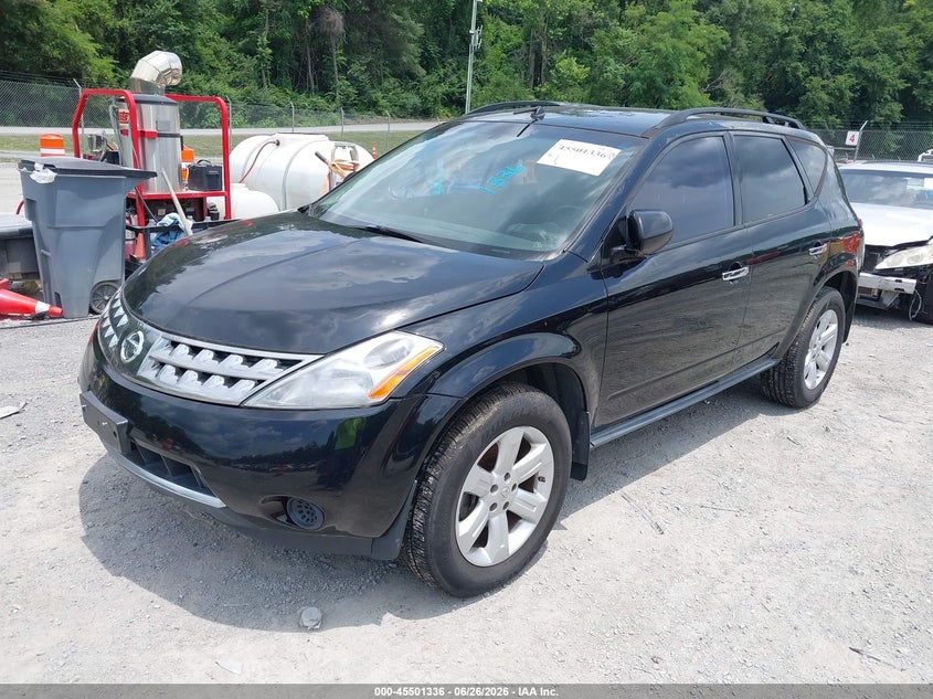 2007 Nissan Murano VIN JN8AZ08W57W629364 IAAI salvage auction — NORMAL WEAR, Clear (Virginia), sold $400 on 2026-07-14 (photo 2)
