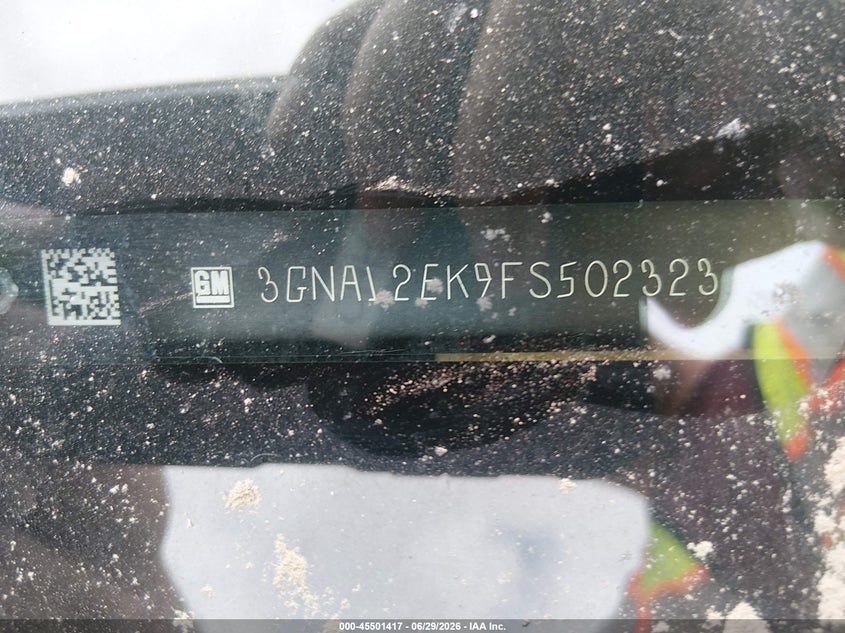 2015 Chevrolet Captiva sport VIN 3GNAL2EK9FS502323 IAAI salvage auction — NORMAL WEAR, Clear (Washington), sold $275 on 2026-07-08 (photo 9)