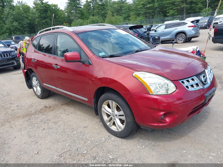 2013 Nissan Rogue VIN JN8AS5MV2DW632202 IAAI salvage auction — REAR END, Clear (Massachusetts), sold $650 on 2026-07-17 (photo 1)