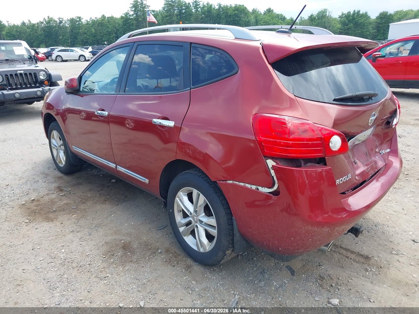 2013 Nissan Rogue VIN JN8AS5MV2DW632202 IAAI salvage auction — REAR END, Clear (Massachusetts), sold $650 on 2026-07-17 (photo 3)