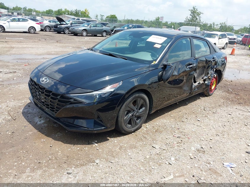 2021 Hyundai Elantra VIN KMHLM4AG9MU127361 IAAI salvage auction — LEFT SIDE, Salvage Title, sold $1,800 on 2026-07-23 (photo 2)
