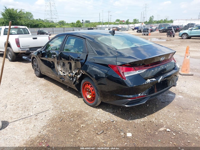 2021 Hyundai Elantra VIN KMHLM4AG9MU127361 IAAI salvage auction — LEFT SIDE, Salvage Title, sold $1,800 on 2026-07-23 (photo 3)